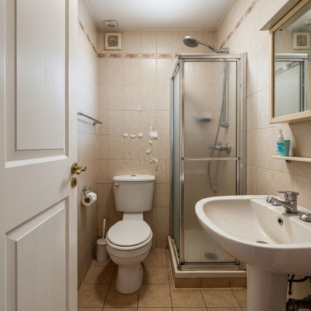 욕실 청소 청소 전